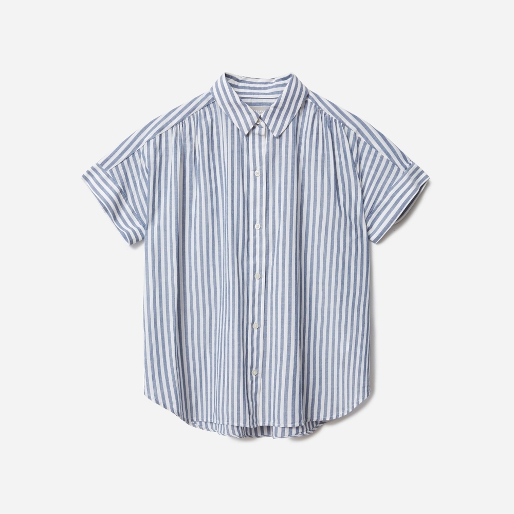 Everlane square air striped top